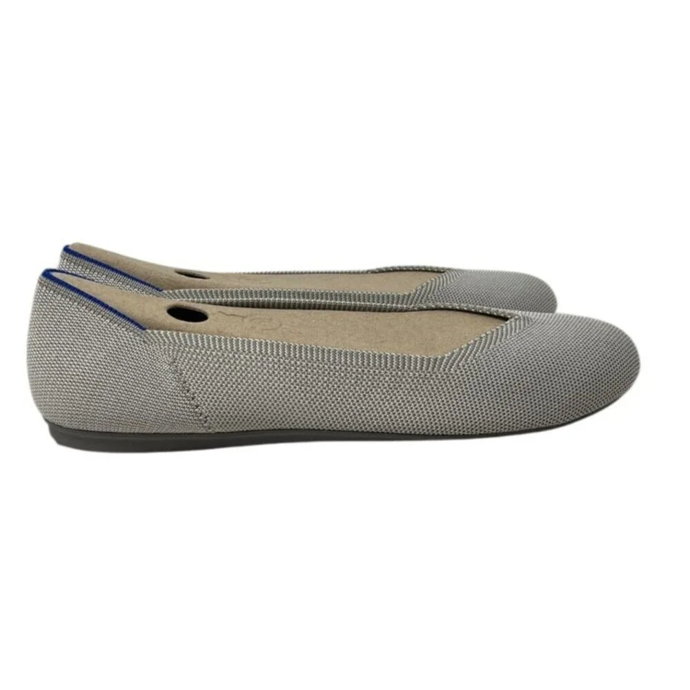 Rothy's The Flat Womens Size 10.5 Flax Birdseye Balletcore Shoes Knit Minimalist